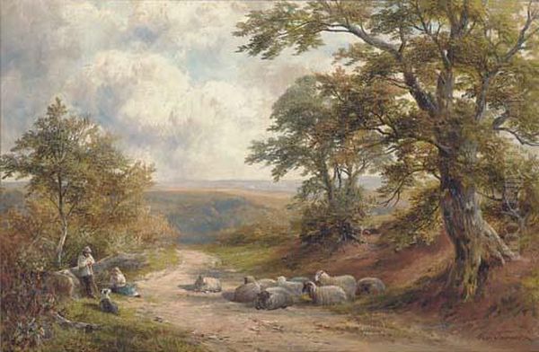 Resting In The Lane Oil Painting by George Turner