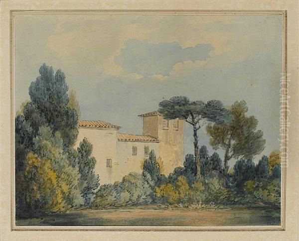 Arno, A Villa Among Trees & Bushes Oil Painting by Joseph Mallord William Turner