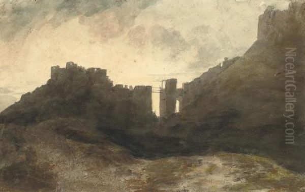 Scarborough Castle, Yorkshire Oil Painting by Joseph Mallord William Turner