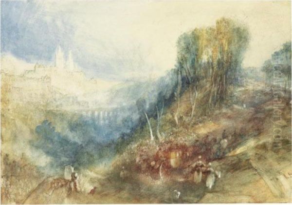 Lausanne From The West Oil Painting by Joseph Mallord William Turner