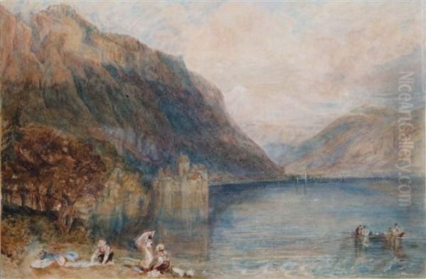 Chilen Castle, Lake Geneva Oil Painting by Joseph Mallord William Turner