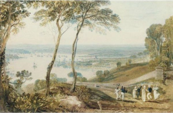 Plymouth, From Mount Edgcumbe Oil Painting by Joseph Mallord William Turner