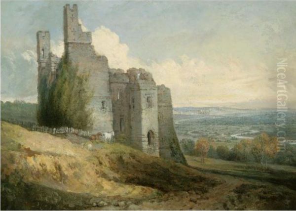 View Of Harewood Castle From The South East Oil Painting by Joseph Mallord William Turner