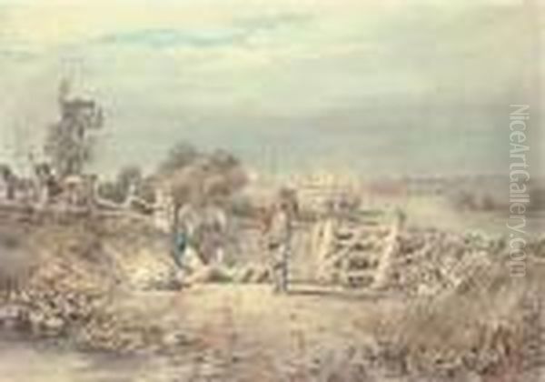 Distant View Of Oxford Oil Painting by Joseph Mallord William Turner