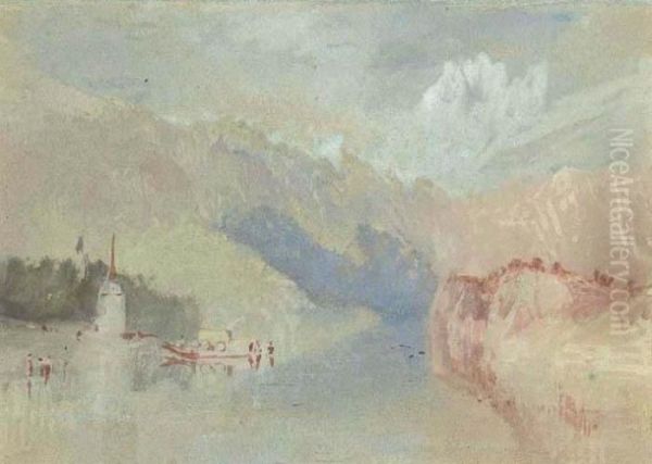 A View On The Rhine Oil Painting by Joseph Mallord William Turner