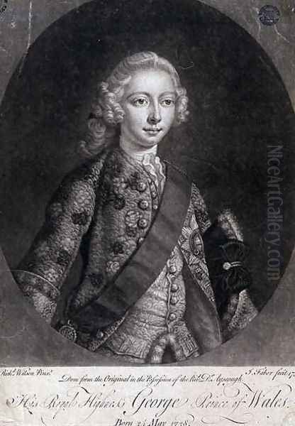 George, Prince of Wales (1738-1820), later George III, engraved by John Faber (1684-1756), 1751 Oil Painting by Richard Wilson