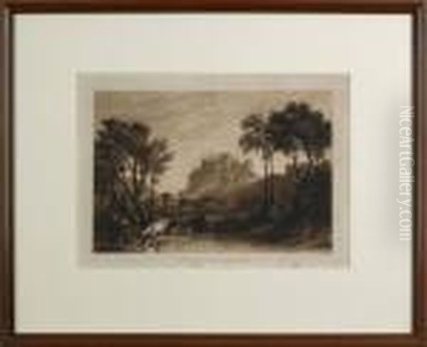 Landscape With Cows And Young Boy Playing Theflute Oil Painting by Joseph Mallord William Turner