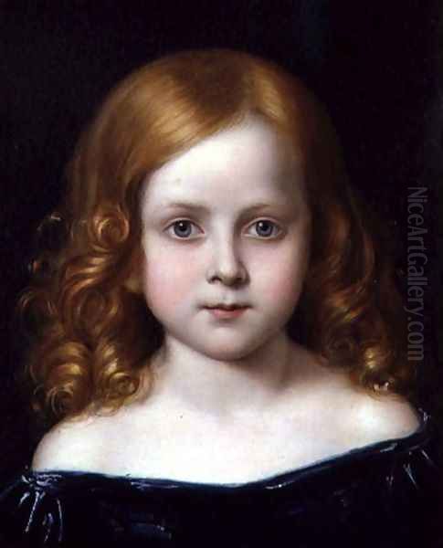 Portrait of the Artist's Daughter Oil Painting by Charles West Cope