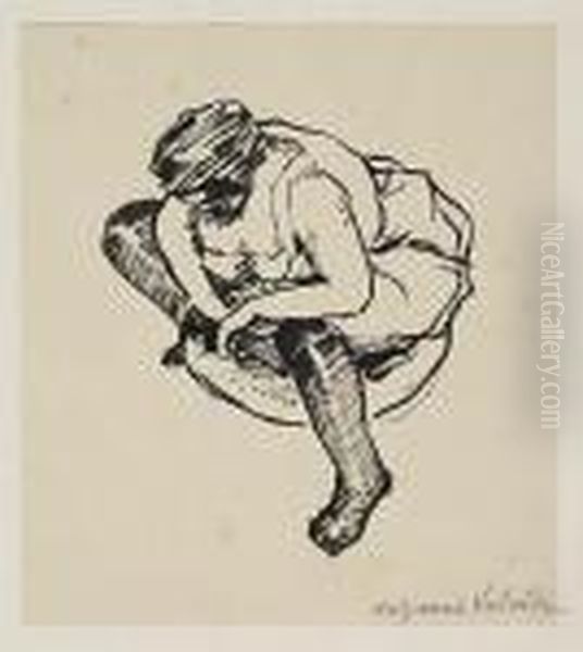 Le Bidet>. Oil Painting by Suzanne Valadon