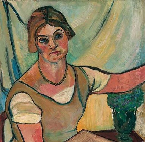 Femme Oil Painting by Suzanne Valadon