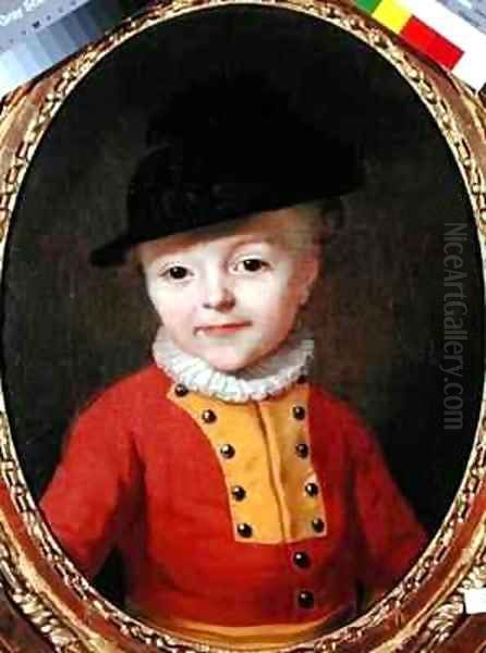 Portrait of a young child Oil Painting by Francois-Hubert Drouais