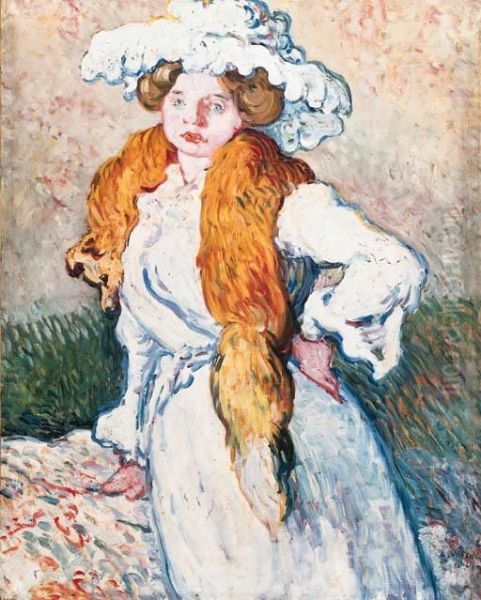 Femme Au Renard Oil Painting by Louis Valtat