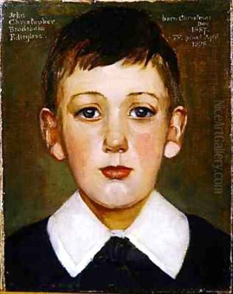 Portrait of a boy Oil Painting by John Fulleylove