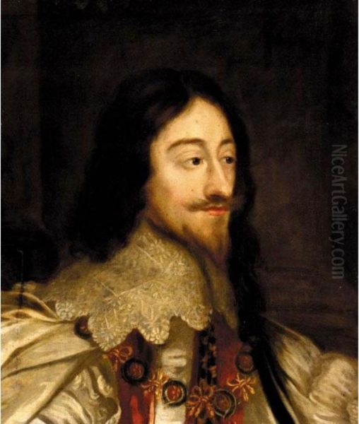 Portrait Of King Charles I Oil Painting by Sir Anthony Van Dyck