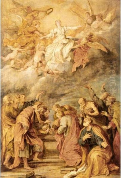 The Assumption Of The Virgin Oil Painting by Sir Anthony Van Dyck