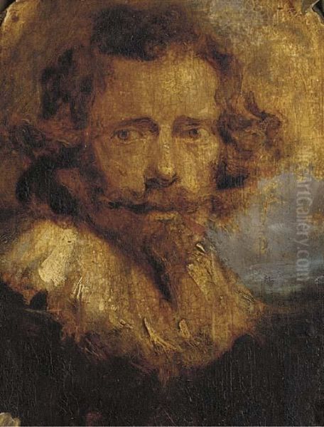 Portrait Of A Gentleman, Small Bust-length Oil Painting by Sir Anthony Van Dyck