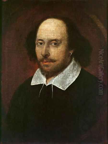 Portrait of William Shakespeare 1564-1616 c.1610 Oil Painting by John Taylor