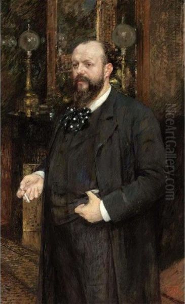 Portrait Of Oscar Ghysbrecht by Theo van Rysselberghe