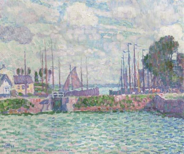 Veere Oil Painting by Theo van Rysselberghe