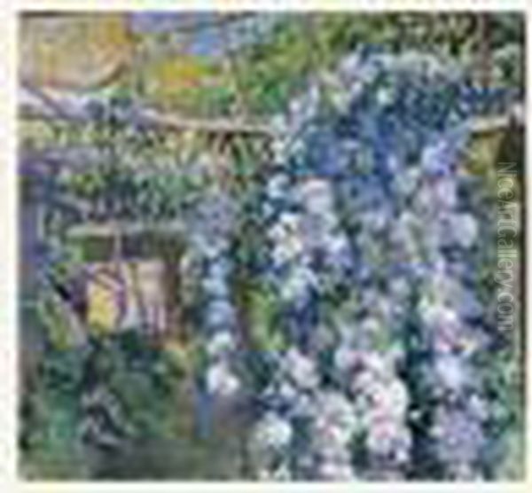 Tonnelle Fleurie Oil Painting by Theo van Rysselberghe