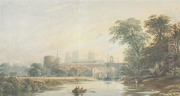 View Of York Oil Painting by John Varley