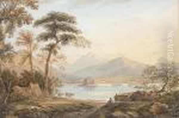 Kilchurn Castle, Loch Awe, Argyllshire Oil Painting by John Varley