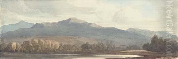 Cader Idris From Near Dolgellau, North Wales Oil Painting by John Varley