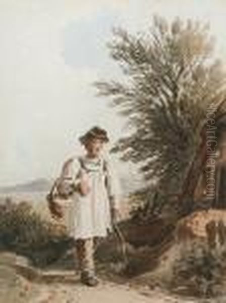 A Young Peasant Boy Oil Painting by John Varley