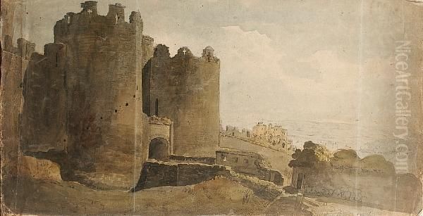 Conway Castle Oil Painting by John Varley