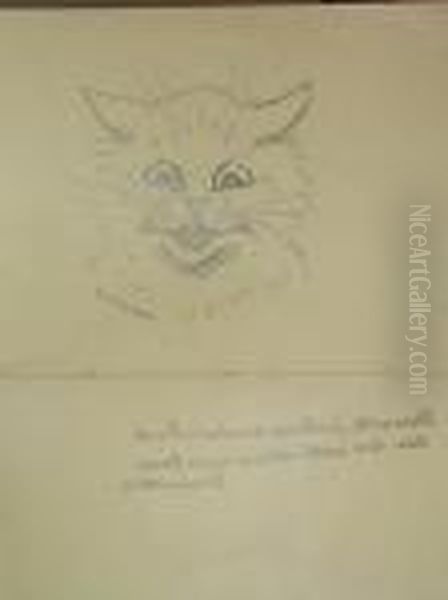 A Smiling Cat Oil Painting by Louis William Wain