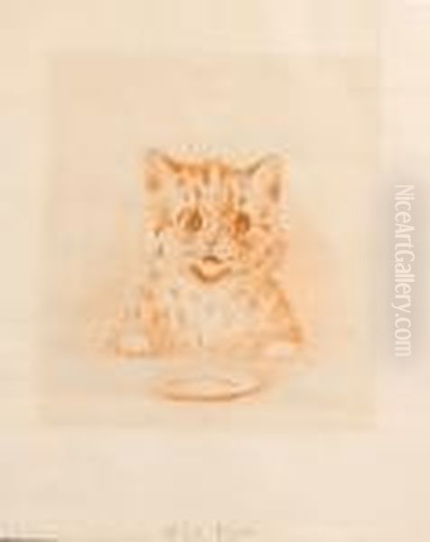 Milk Please Oil Painting by Louis William Wain