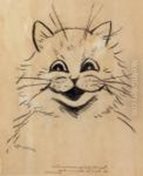 The Happy Cat Oil Painting by Louis William Wain