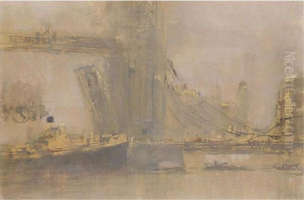 Tower Bridge Oil Painting by William Walcot