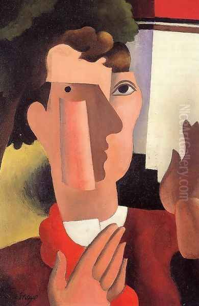 Man with a Red Kerchief Oil Painting by Roger de La Fresnaye