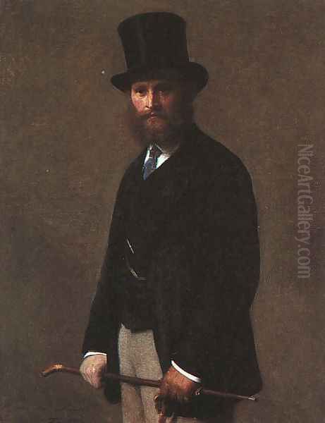 Portrait of Edouard Manet 1867 Oil Painting by Ignace Henri Jean Fantin-Latour