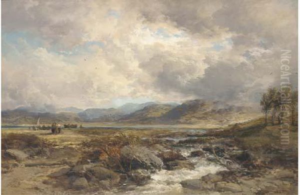 Near Bala, North Wales Oil Painting by James Webb