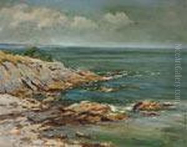 A Rocky Coast Oil Painting by Constantin Alexandr. Westchiloff