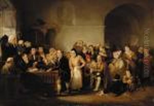 A Court Scene In Scotland Oil Painting by Sir David Wilkie