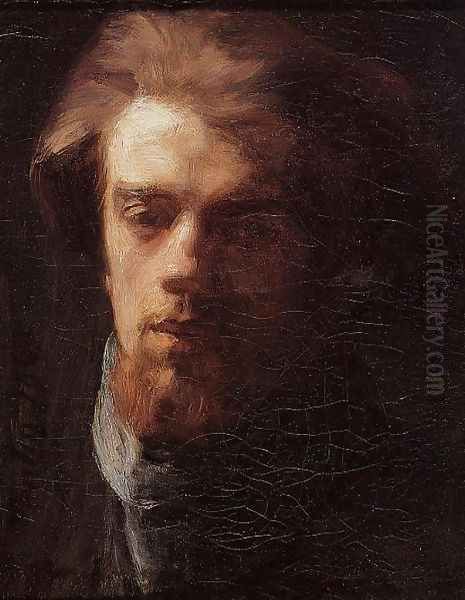 Self Portrait Oil Painting by Ignace Henri Jean Fantin-Latour