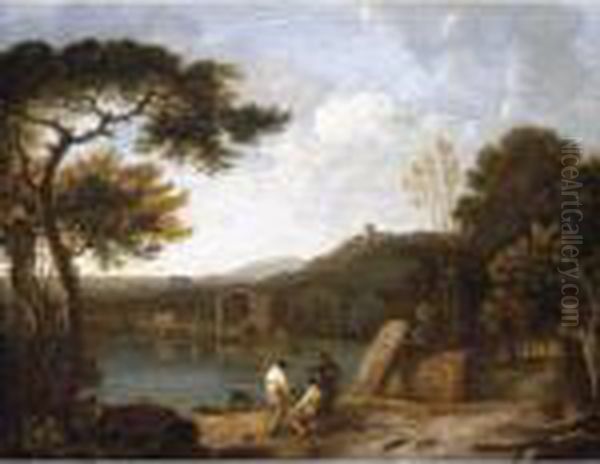 Lake Avernus Oil Painting by Richard Wilson