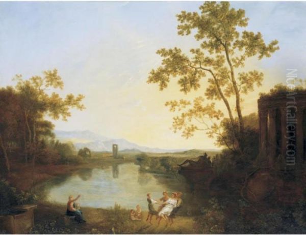 Apollo And The Four Seasons Oil Painting by Richard Wilson