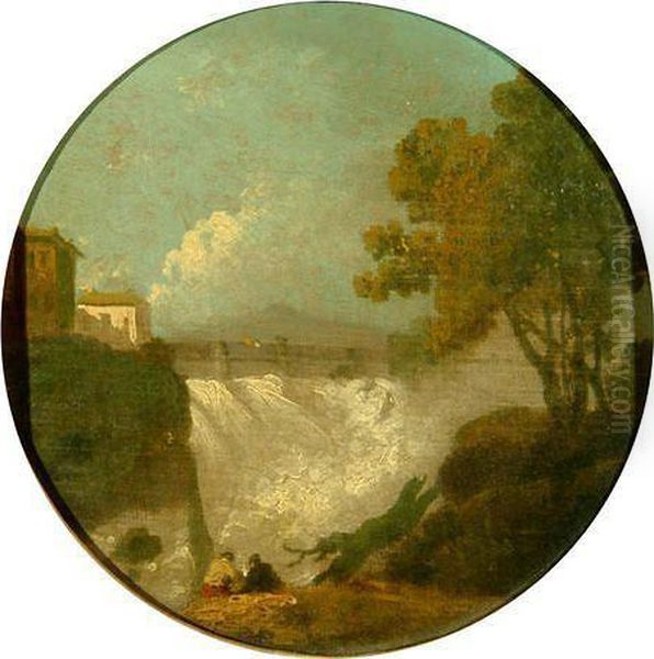 The Falls Of Tivoli Oil Painting by Richard Wilson