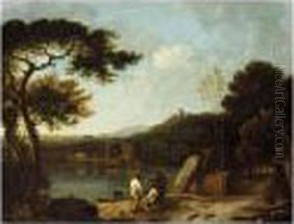 Lake Avernus Oil Painting by Richard Wilson