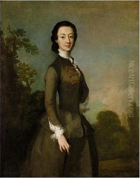 Portrait Of A Lady, Possibly A Member Of The Foley Family Oil Painting by Richard Wilson