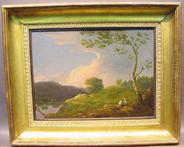 Pastoral Landscape Oil Painting by Richard Wilson