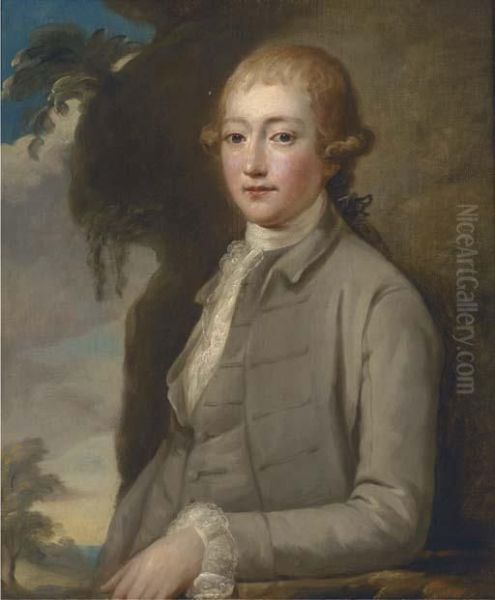 Portrait Of Edmund Townley Oil Painting by Josepf Wright Of Derby