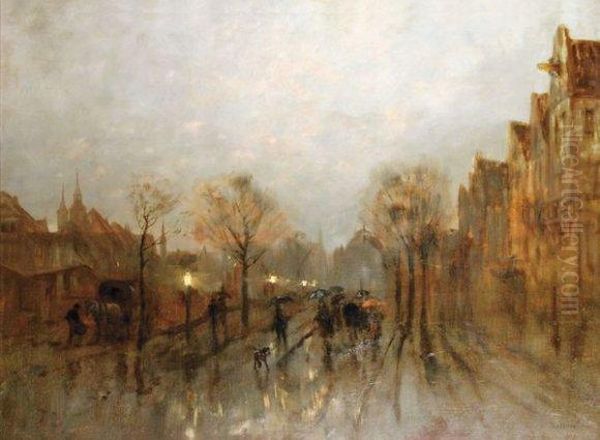 Jour De Pluie Oil Painting by Vladimir Baranoff-Rossine