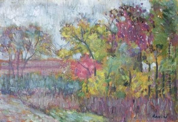 Jardin En Automne Oil Painting by Vladimir Baranoff-Rossine