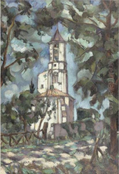 The Church Oil Painting by Vladimir Baranoff-Rossine