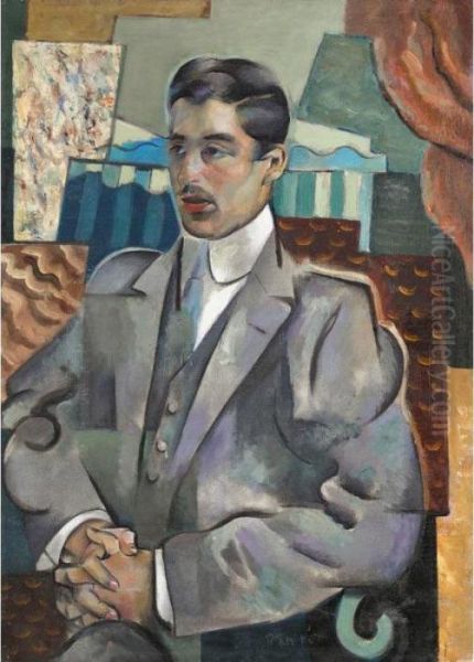 Portrait Of An Ambassador, Circa 1910 Oil Painting by Vladimir Baranoff-Rossine